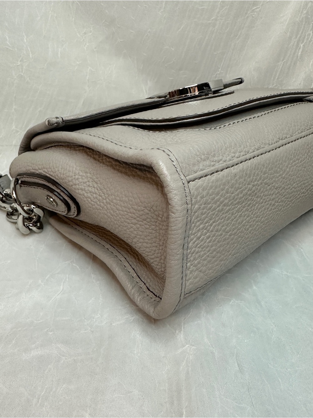 Michael Kors Pebbled Leather Crossbody Bag in Taupe Gray - Picture 6 of 10